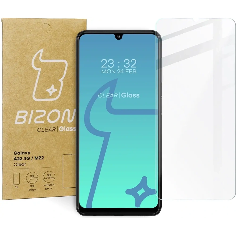 Hurtownia GSM - Bizon Glass Clear Samsung Galaxy A22 4G / M22 - BIZ1296 - {ean13} - Hurt