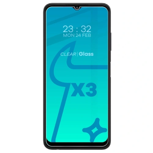3x szkło hartowane Bizon Glass Clear + szkło na obiektyw Samsung Galaxy A22 4G / M22