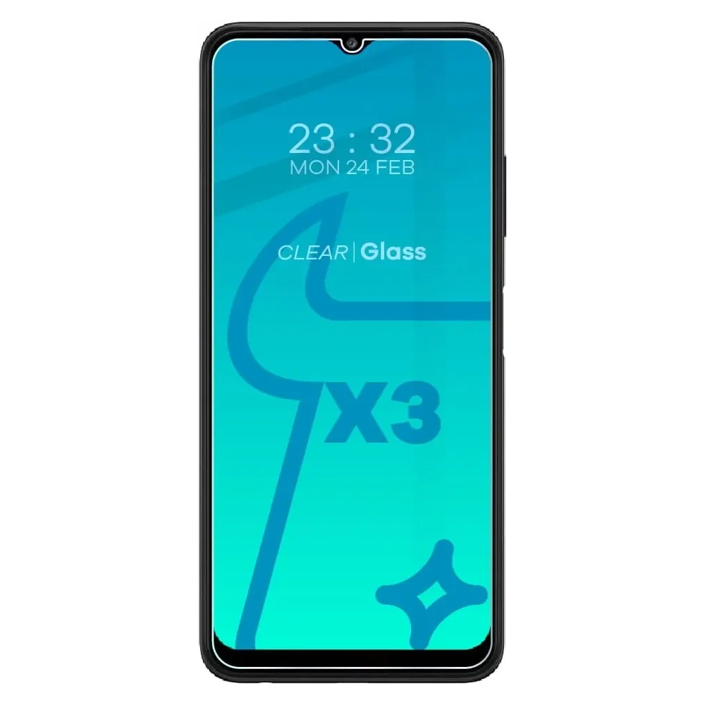 Hurtownia GSM - Bizon üveg átlátszó 3x edzett üveg + lencse üveg Samsung Galaxy A22 4G / M22 - BIZ7580 - {ean13} - Hurt