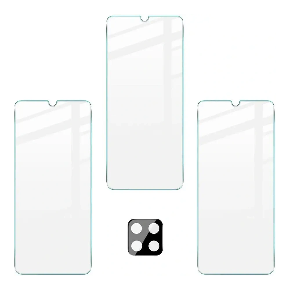Hurtownia GSM - Bizon üveg átlátszó 3x edzett üveg + lencse üveg Samsung Galaxy A22 4G / M22 - BIZ7580 - {ean13} - Hurt
