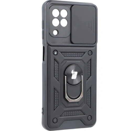 Etui Bizon Case CamShield Ring do Samsung Galaxy A22 4G / M22 czarne