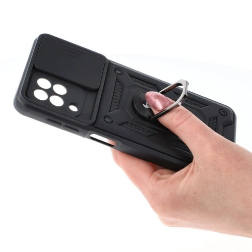 Etui Bizon Case CamShield Ring do Samsung Galaxy A22 4G / M22 czarne