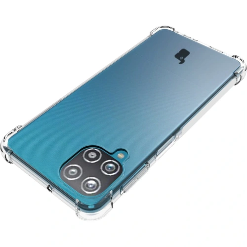 Etui + 2x szkło na ekran + szkło na obiektyw Bizon Case Clear Pack do Samsung Galaxy A22 4G / M22 przezroczyste