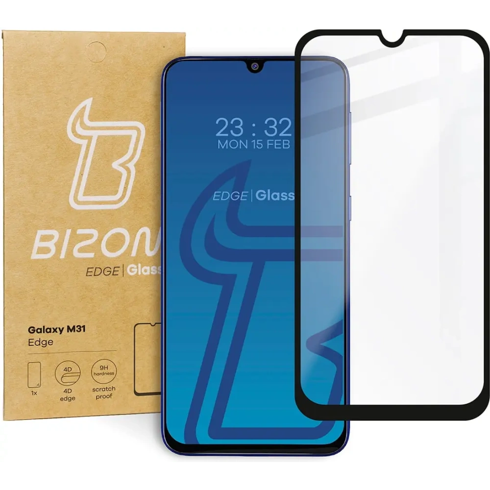 Hurtownia GSM - Bizon Glass Edge Samsung Galaxy M31 fekete - BIZ7593 - {ean13} - Hurt