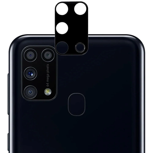 2x szkło hartowane Bizon Glass Edge + ochrona na obiektyw Samsung Galaxy M31 czarne