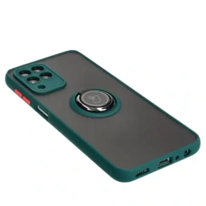 Hurtownia GSM - Etui z uchwytem na palec Bizon Case Hybrid Ring do Galaxy M33 5G, przydymione z ciemnozieloną ramką - BIZ7599 - {ean13} - Hurt