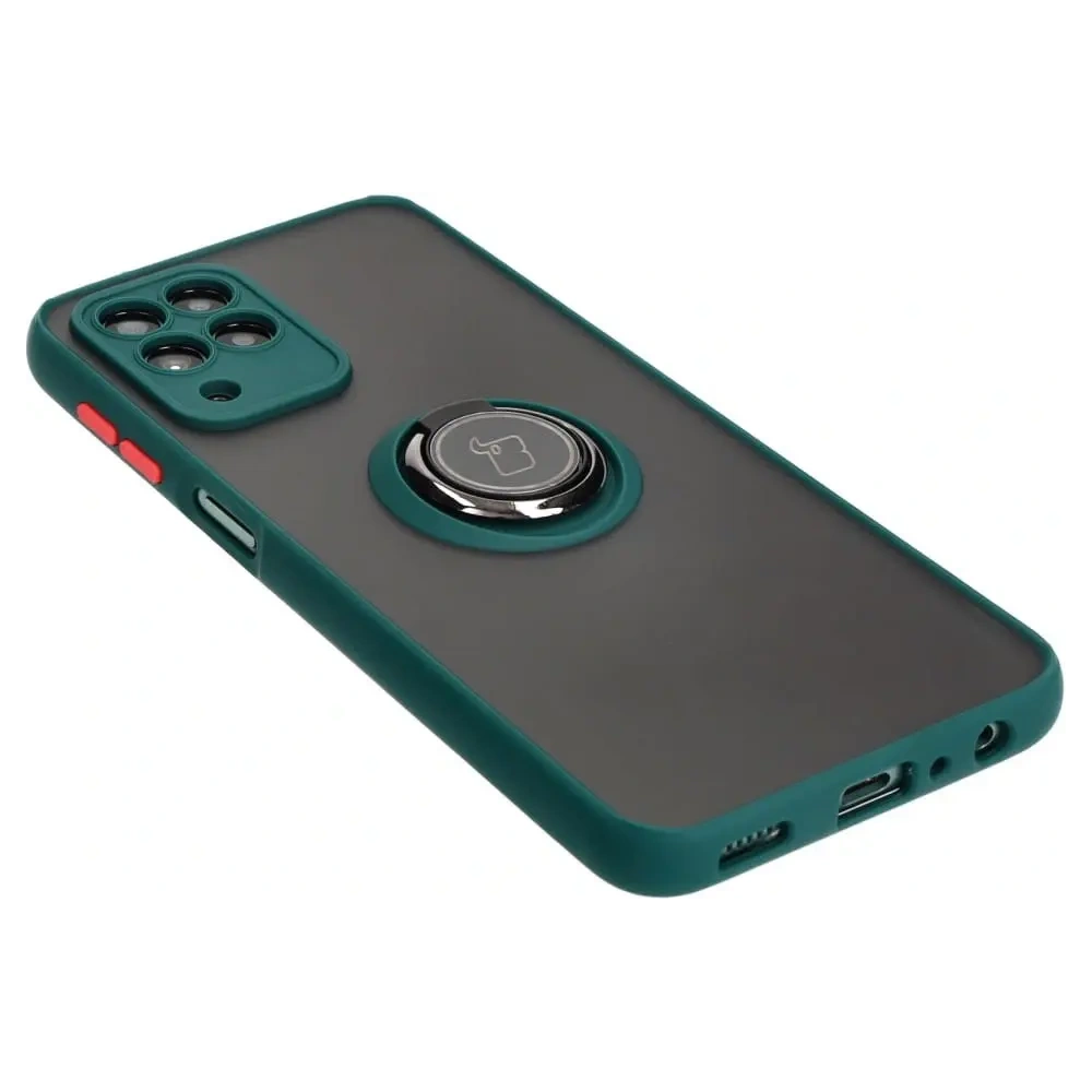 Wholesale Bizon Case Hybrid Ring Samsung Galaxy M33 5G smoky with a dark green frame - BIZ7599 - {ean13} - Hurt