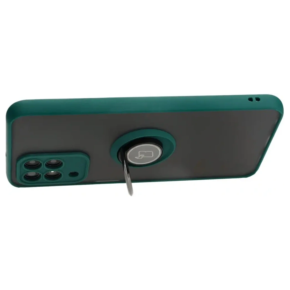 Wholesale Bizon Case Hybrid Ring Samsung Galaxy M33 5G smoky with a dark green frame - BIZ7599 - {ean13} - Hurt