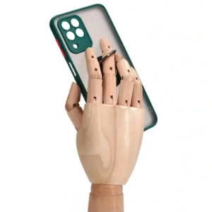 Hurtownia GSM - Etui z uchwytem na palec Bizon Case Hybrid Ring do Galaxy M33 5G, przydymione z ciemnozieloną ramką - BIZ7599 - {ean13} - Hurt