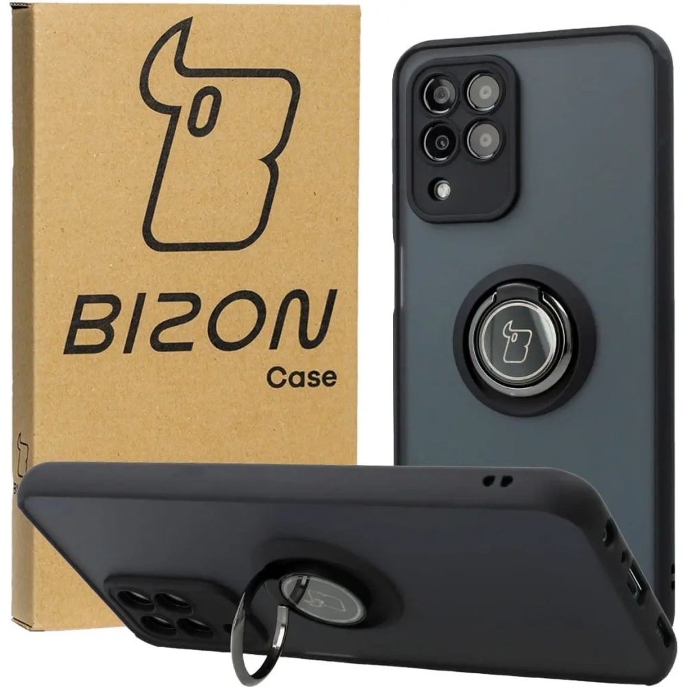 Wholesale Bizon Case Hybrid Ring Samsung Galaxy M33 5G smoky with a black frame - BIZ1330 - {ean13} - Hurt