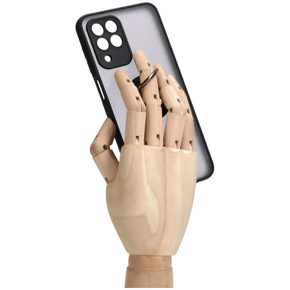 Hurtownia GSM - Etui z uchwytem na palec Bizon Case Hybrid Ring do Samsung Galaxy M33 5G przydymione z czarną ramką - BIZ1330 - {ean13} - Hurt