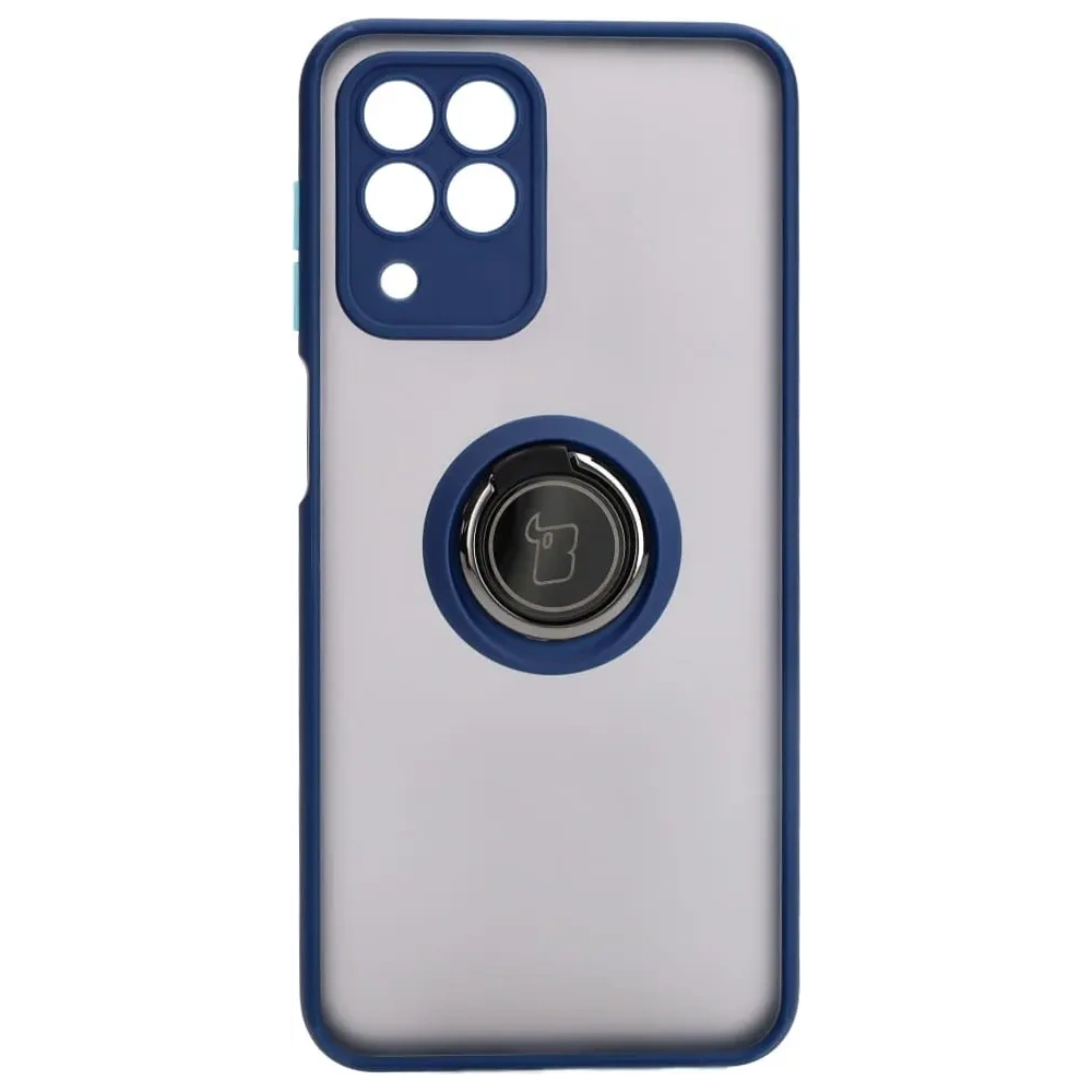 Wholesale Bizon Case Hybrid Ring Samsung Galaxy M33 5G smoky with a navy blue frame - BIZ1333 - {ean13} - Hurt
