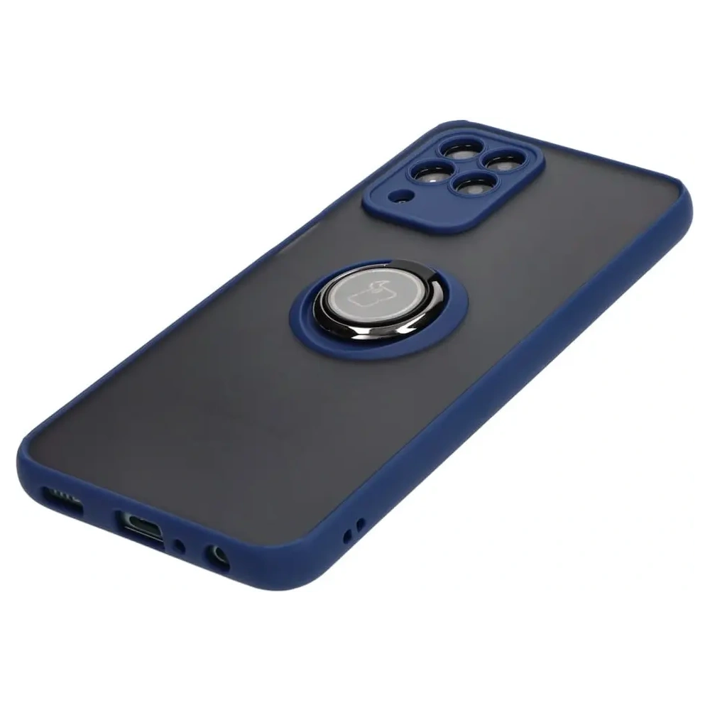 Wholesale Bizon Case Hybrid Ring Samsung Galaxy M33 5G smoky with a navy blue frame - BIZ1333 - {ean13} - Hurt