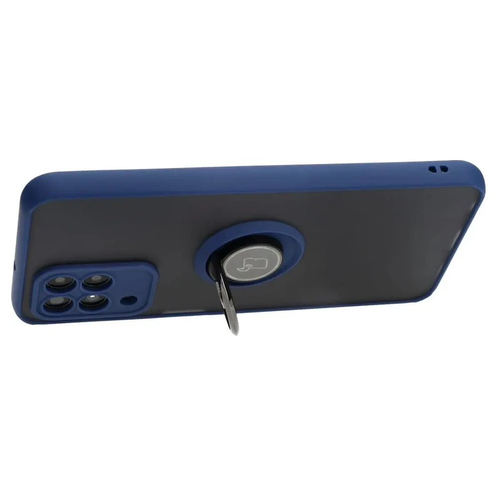 Hurtownia GSM - Etui s úchytem na prst Bizon Case Hybrid Ring pro Samsung Galaxy M33 5G kouřové s modrým rámečkem - BIZ1333 - {ean13} - Hurt