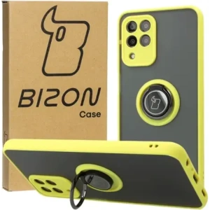 Hurtownia GSM - Bizon Case Hybrid Ring Samsung Galaxy M33 5G rauchig mit einem gelben Rahmen - BIZ1340 - {ean13} - Hurt