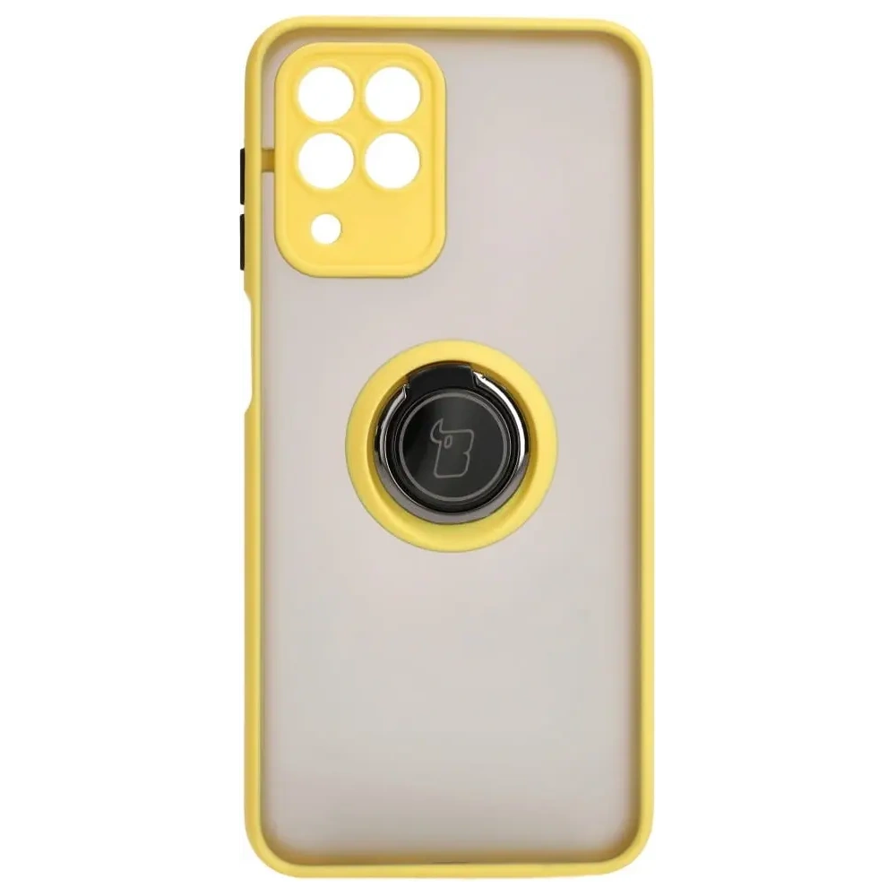 Wholesale Bizon Case Hybrid Ring Samsung Galaxy M33 5G smoky with a yellow frame - BIZ1340 - {ean13} - Hurt
