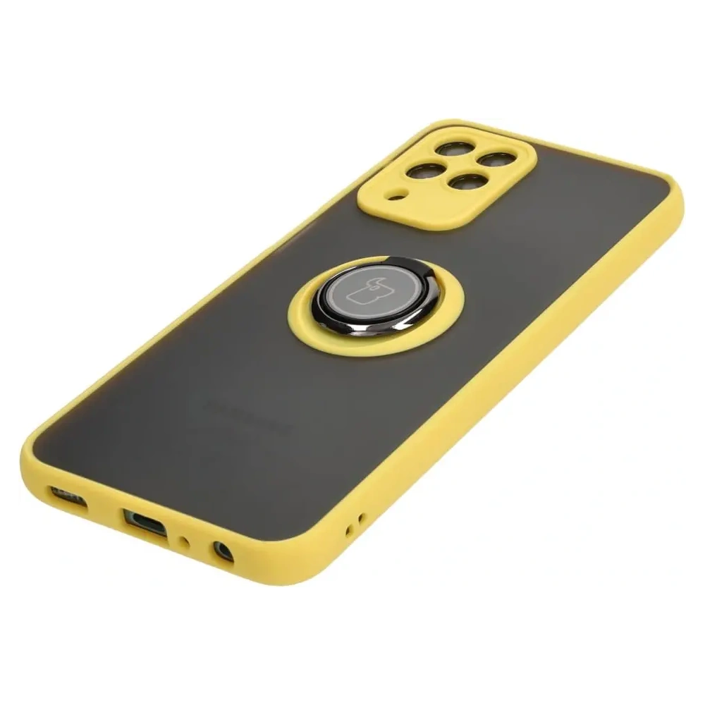 Wholesale Bizon Case Hybrid Ring Samsung Galaxy M33 5G smoky with a yellow frame - BIZ1340 - {ean13} - Hurt