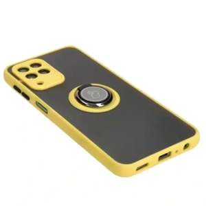 Hurtownia GSM - Bizon Case Hybrid Ring Samsung Galaxy M33 5G fumuriu cu un cadru galben - BIZ1340 - {ean13} - Hurt