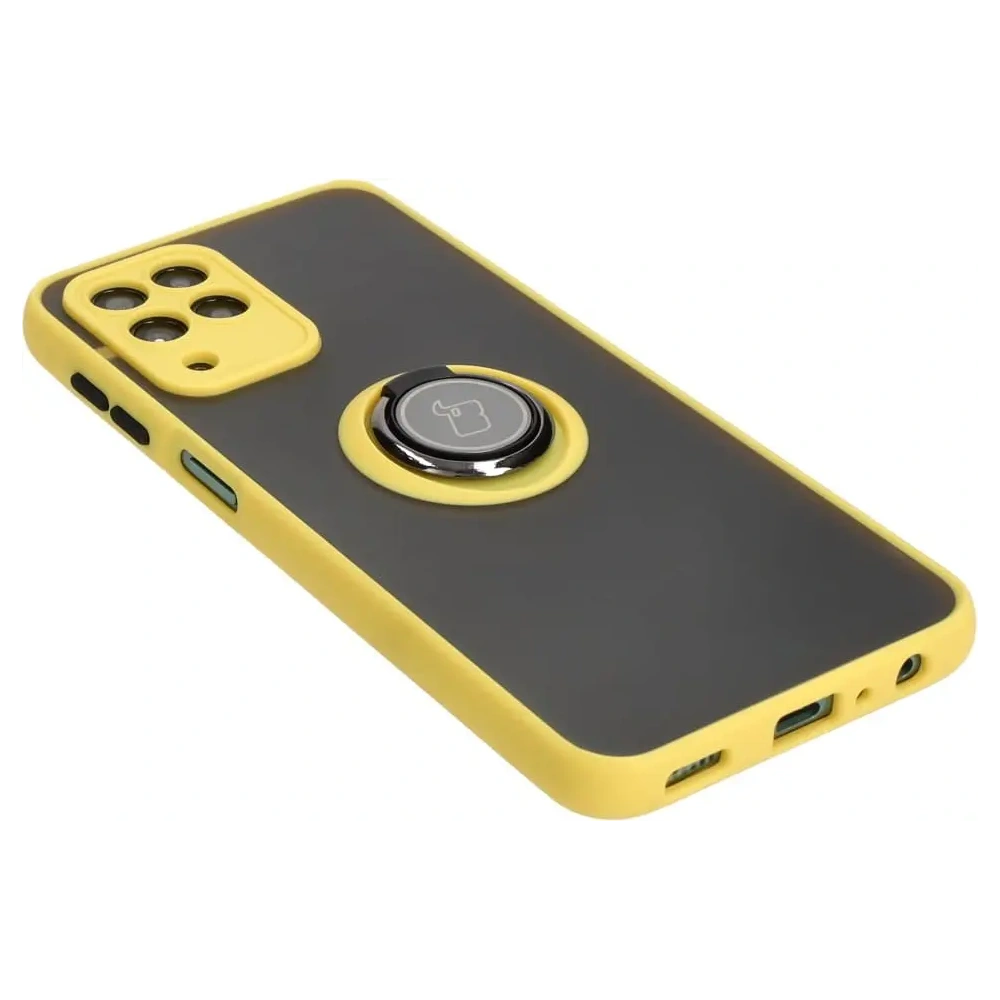 Wholesale Bizon Case Hybrid Ring Samsung Galaxy M33 5G smoky with a yellow frame - BIZ1340 - {ean13} - Hurt
