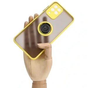 Hurtownia GSM - Bizon Case Hybrid Ring Samsung Galaxy M33 5G fumuriu cu un cadru galben - BIZ1340 - {ean13} - Hurt