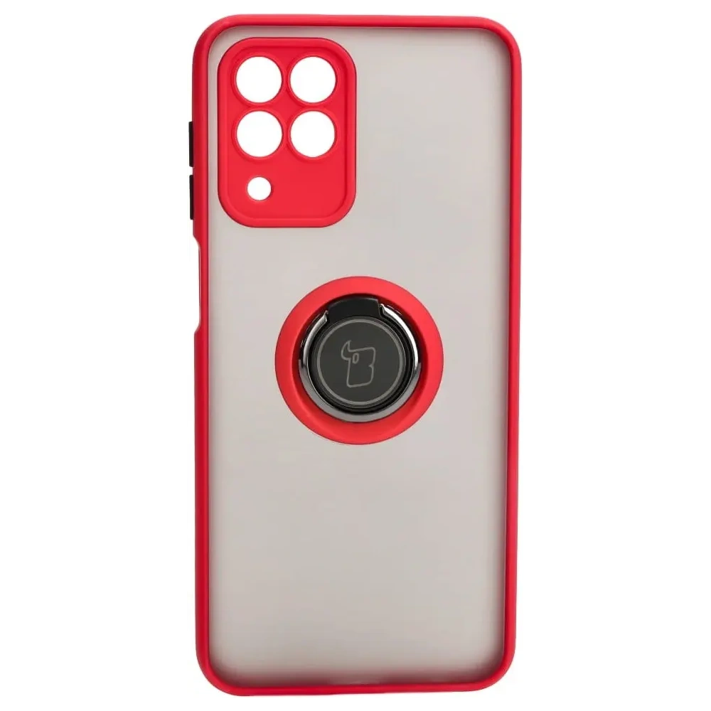 Wholesale Bizon Case Hybrid Ring Samsung Galaxy M33 5G smoky with a red frame - BIZ1341 - {ean13} - Hurt