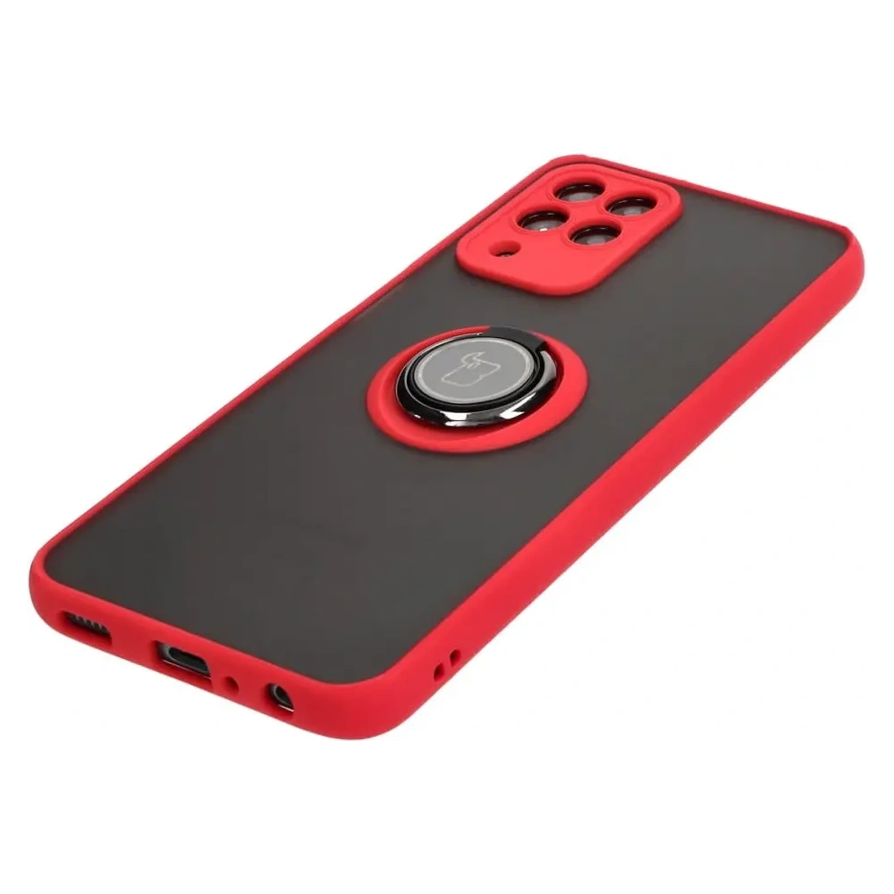 Wholesale Bizon Case Hybrid Ring Samsung Galaxy M33 5G smoky with a red frame - BIZ1341 - {ean13} - Hurt