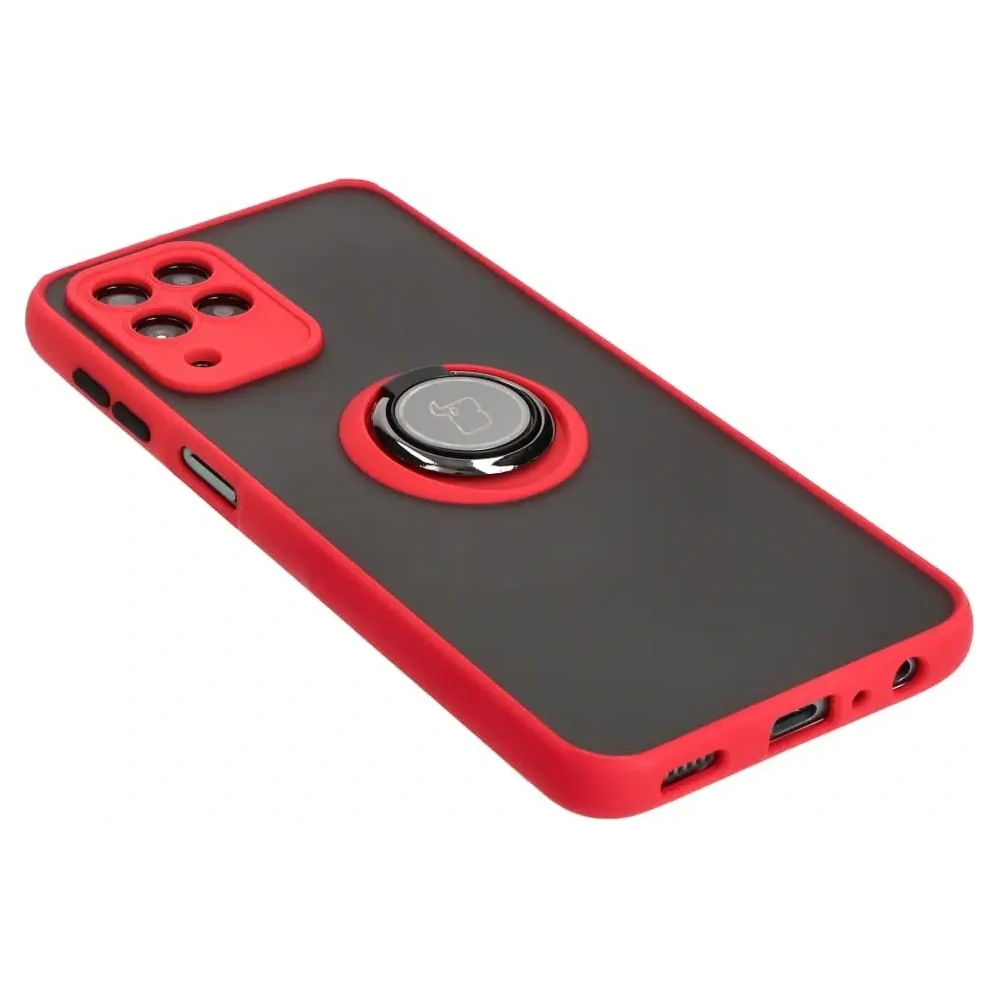 Wholesale Bizon Case Hybrid Ring Samsung Galaxy M33 5G smoky with a red frame - BIZ1341 - {ean13} - Hurt