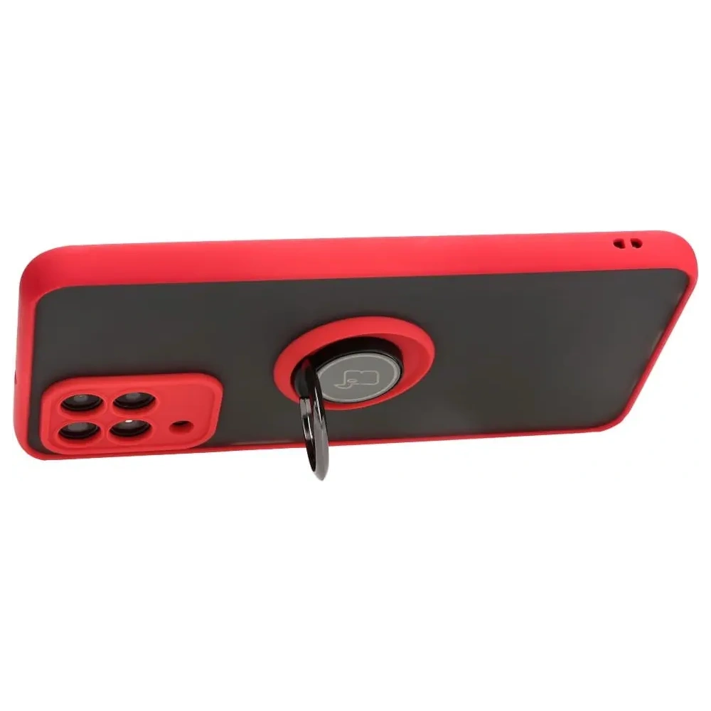 Wholesale Bizon Case Hybrid Ring Samsung Galaxy M33 5G smoky with a red frame - BIZ1341 - {ean13} - Hurt