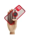Wholesale Bizon Case Hybrid Ring Samsung Galaxy M33 5G smoky with a red frame - BIZ1341 - {ean13} - Hurt