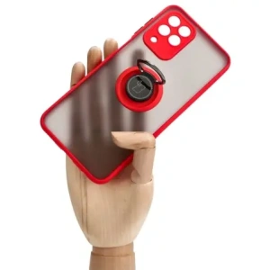 Hurtownia GSM - Bizon Case Hybrid Ring Samsung Galaxy M33 5G fumuriu cu un cadru roșu - BIZ1341 - {ean13} - Hurt