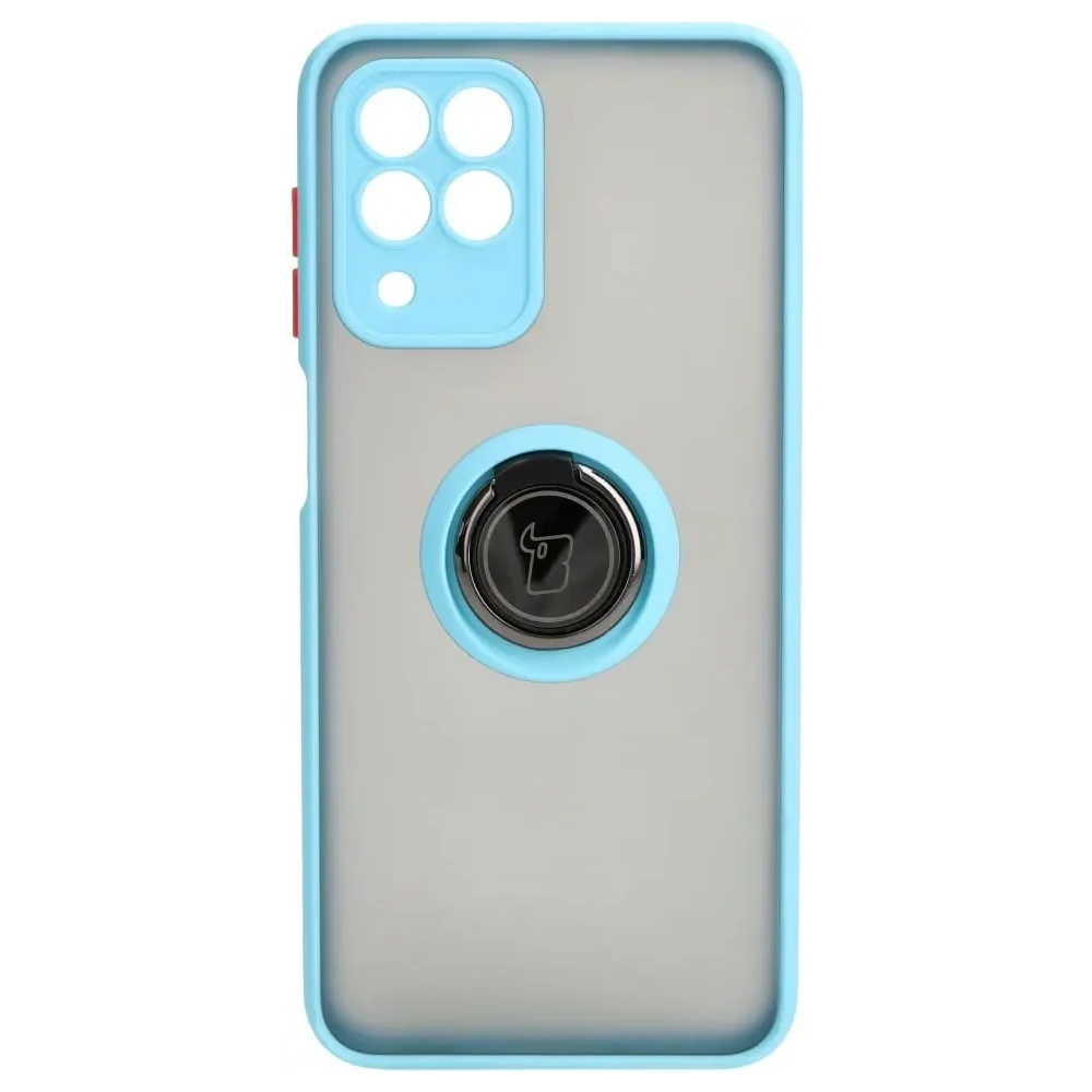 Hurtownia GSM - Bizon Case Hybrid Ring Samsung Galaxy M33 5G fumuriu cu un cadru albastru deschis - BIZ1342 - {ean13} - Hurt