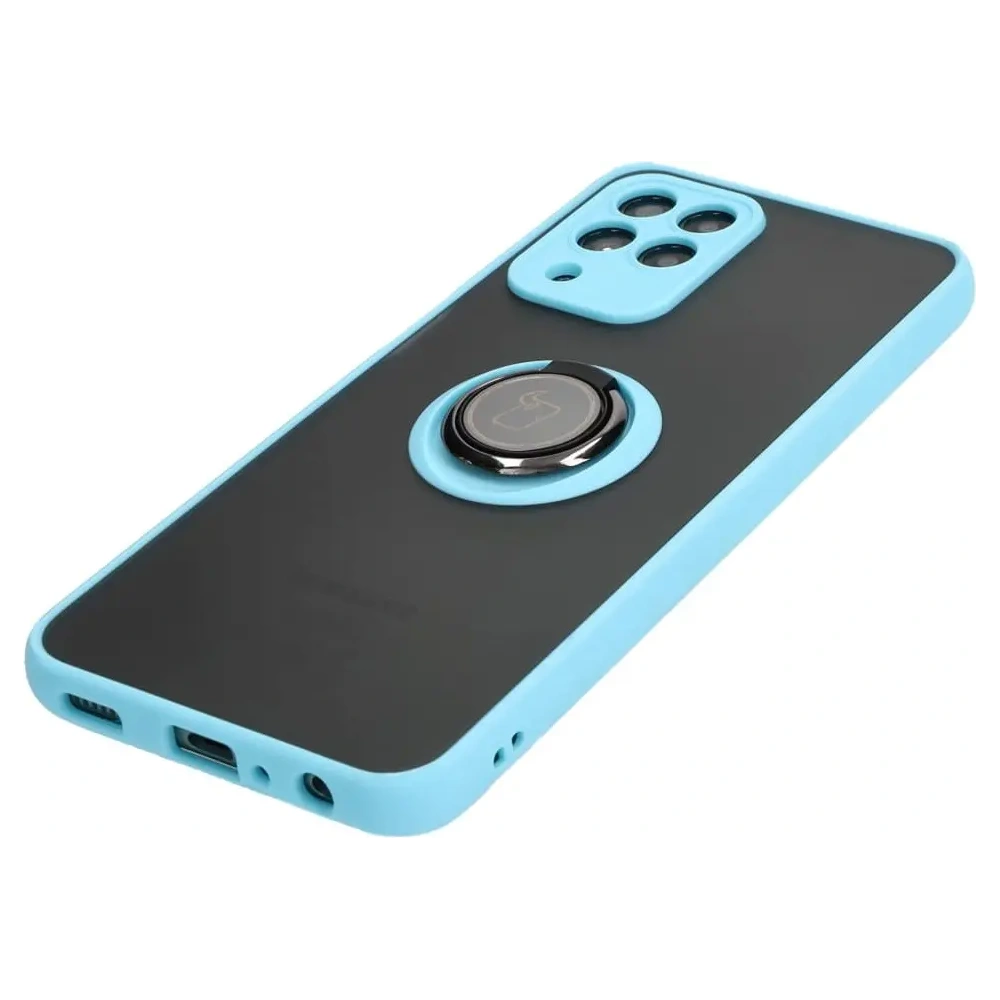 Hurtownia GSM - Bizon Case Hybrid Ring Samsung Galaxy M33 5G fumuriu cu un cadru albastru deschis - BIZ1342 - {ean13} - Hurt