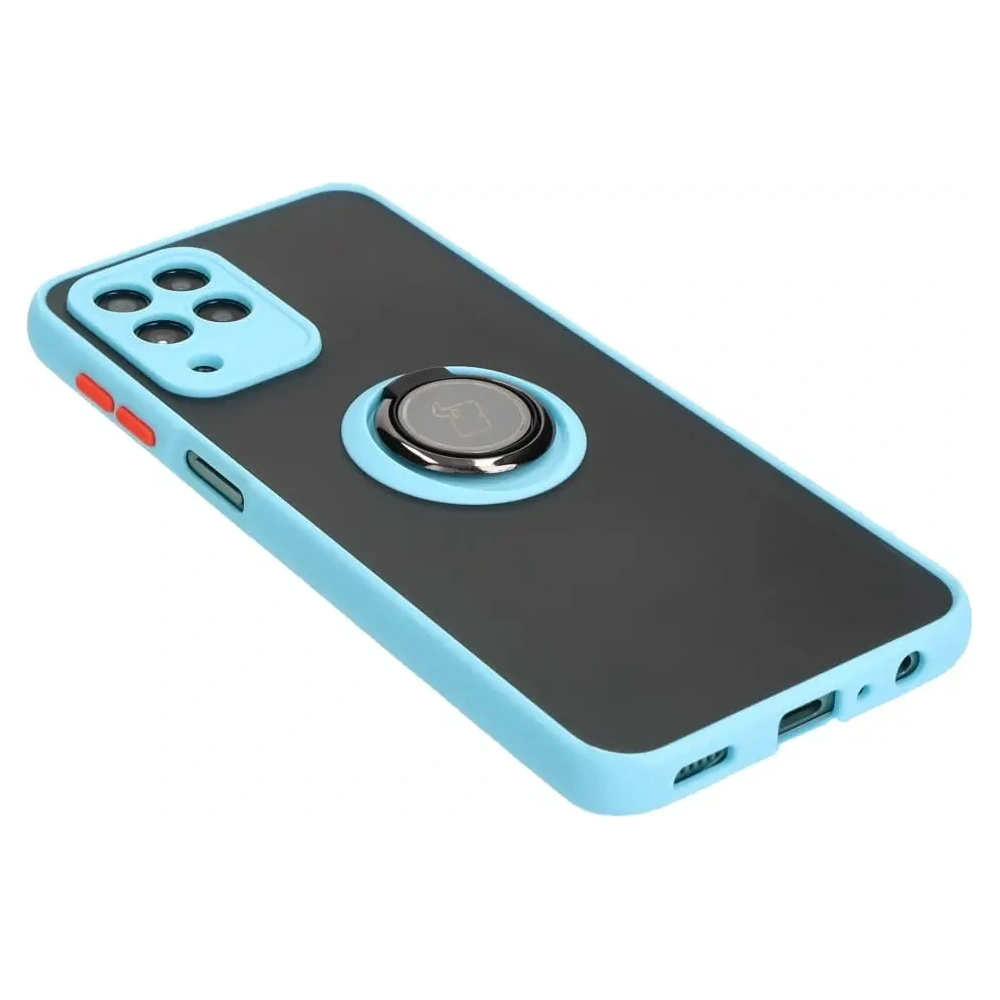 Hurtownia GSM - Bizon Case Hybrid Ring Samsung Galaxy M33 5G fumuriu cu un cadru albastru deschis - BIZ1342 - {ean13} - Hurt