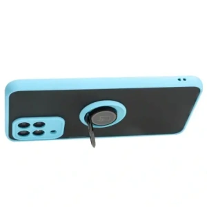 Bizon Case Hybrid Ring Samsung Galaxy M33 5G smoky with a light blue frame