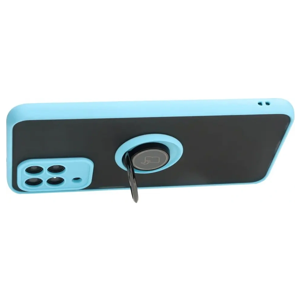 Wholesale Bizon Case Hybrid Ring Samsung Galaxy M33 5G smoky with a light blue frame - BIZ1342 - {ean13} - Hurt