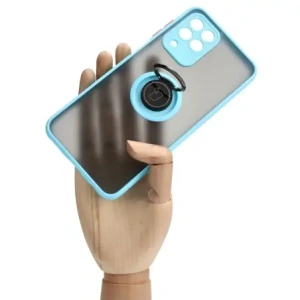 Hurtownia GSM - Bizon Case Hybrid Ring Samsung Galaxy M33 5G fumuriu cu un cadru albastru deschis - BIZ1342 - {ean13} - Hurt