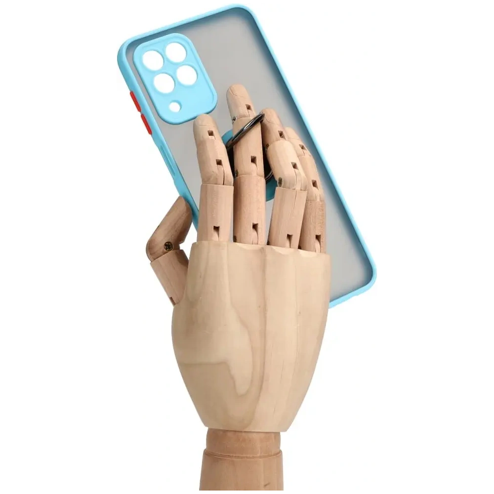 Hurtownia GSM - Bizon Case Hybrid Ring Samsung Galaxy M33 5G fumuriu cu un cadru albastru deschis - BIZ1342 - {ean13} - Hurt
