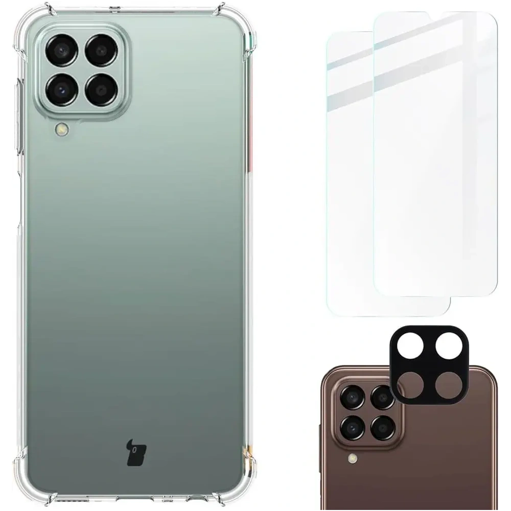 Wholesale Bizon Case Clear Pack case + 2x screen glass + lens glass Samsung Galaxy M33 5G clear - BIZ1344 - {ean13} - Hurt