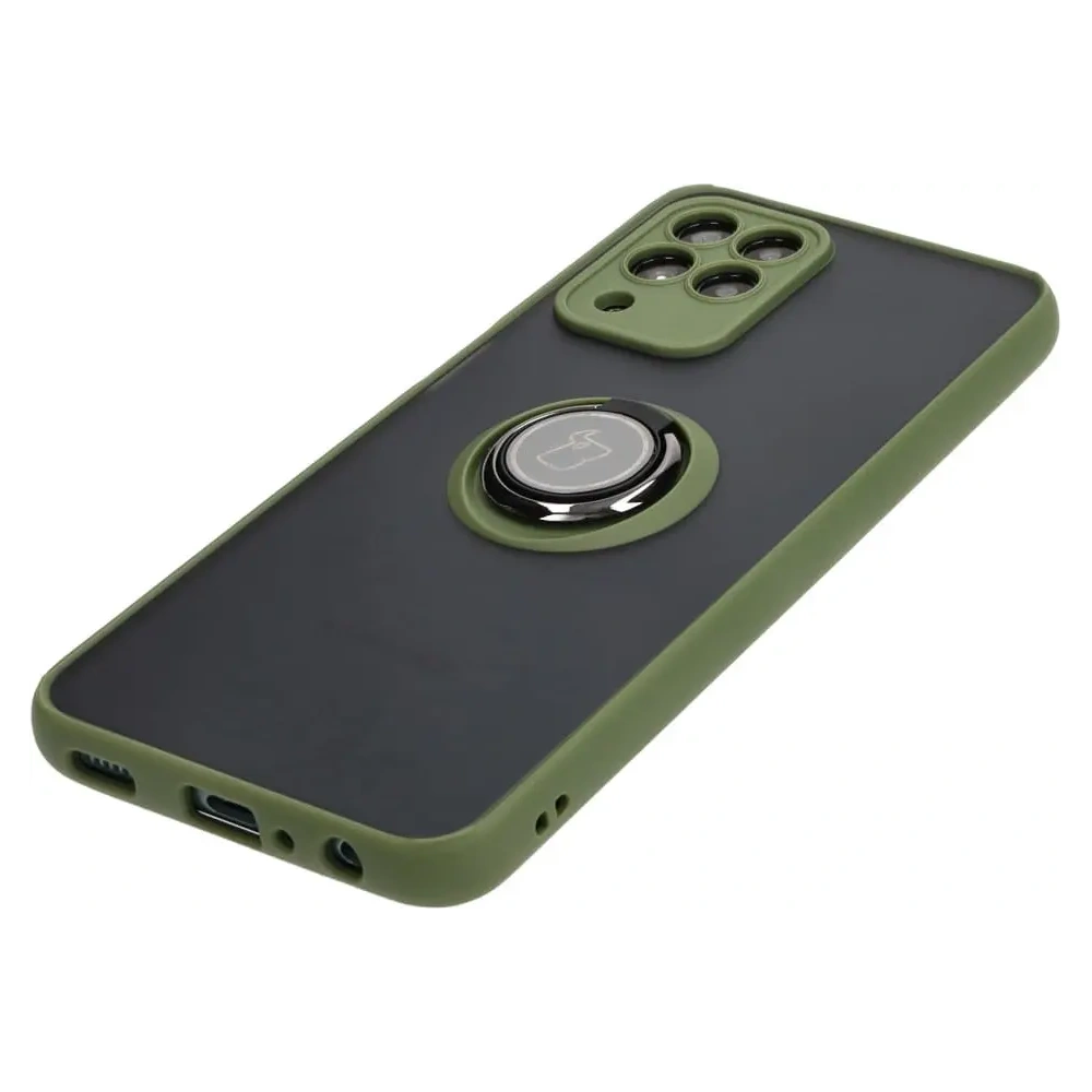 Wholesale Bizon Case Hybrid Ring Samsung Galaxy M33 5G smoky with a green frame - BIZ1346 - {ean13} - Hurt