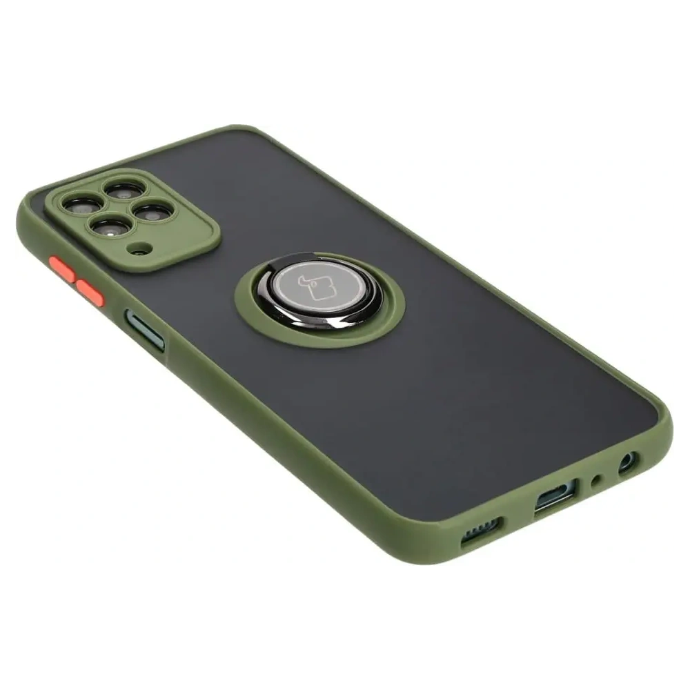 Wholesale Bizon Case Hybrid Ring Samsung Galaxy M33 5G smoky with a green frame - BIZ1346 - {ean13} - Hurt