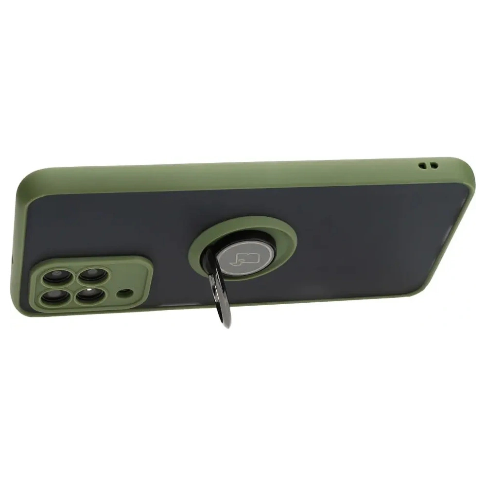 Hurtownia GSM - Bizon Case Hybrid Ring Samsung Galaxy M33 5G rauchig mit grünem Rahmen - BIZ1346 - {ean13} - Hurt