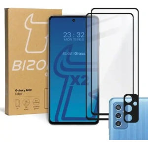 Hurtownia GSM - Szkło hartowane Bizon Glass Edge - 2 sztuki + ochrona na obiektyw, Galaxy M52, czarne - BIZ7619 - {ean13} - Hurt