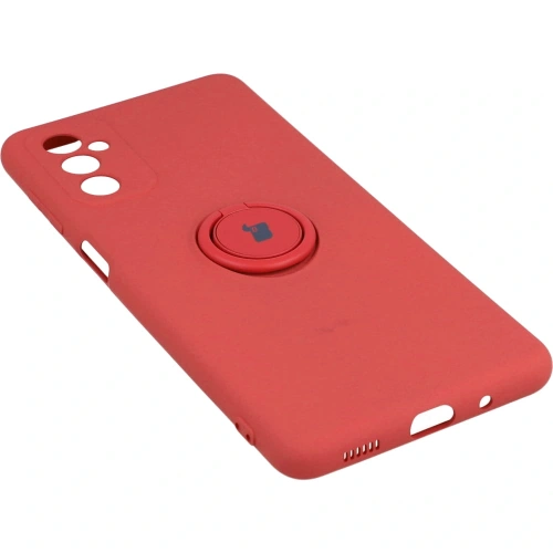 Etui Bizon Case Silicone Ring do Samsung Galaxy M52 ciemny róż