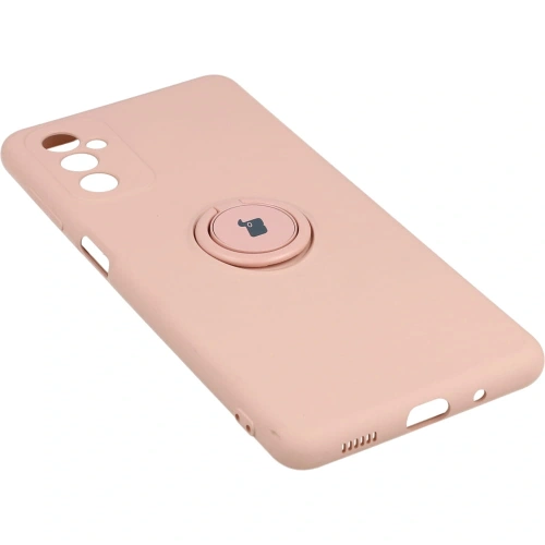 Etui Bizon Case Silicone Ring do Samsung Galaxy M52 jasnoróżowe