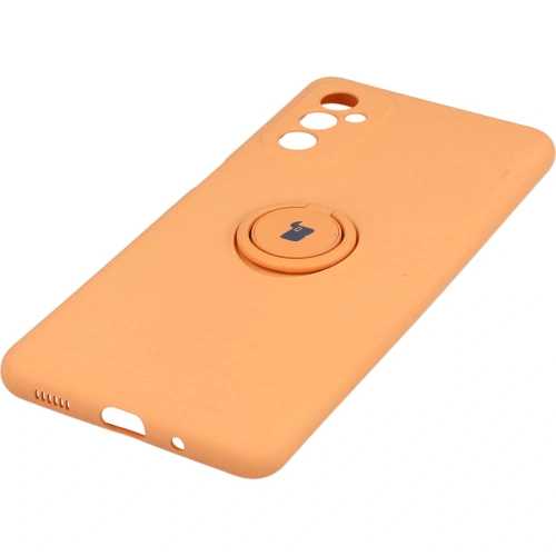 Etui Bizon Case Silicone Ring do Samsung Galaxy M52 pomarańczowe