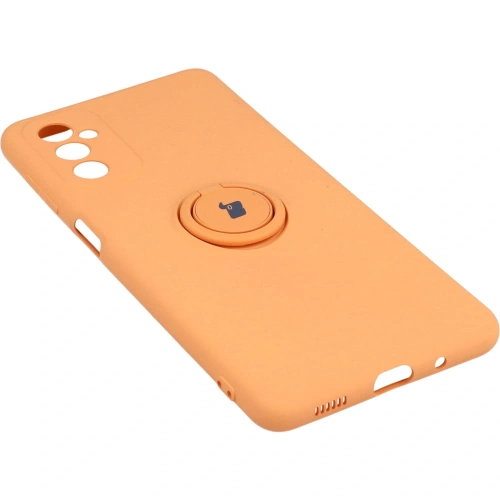 Etui Bizon Case Silicone Ring do Samsung Galaxy M52 pomarańczowe