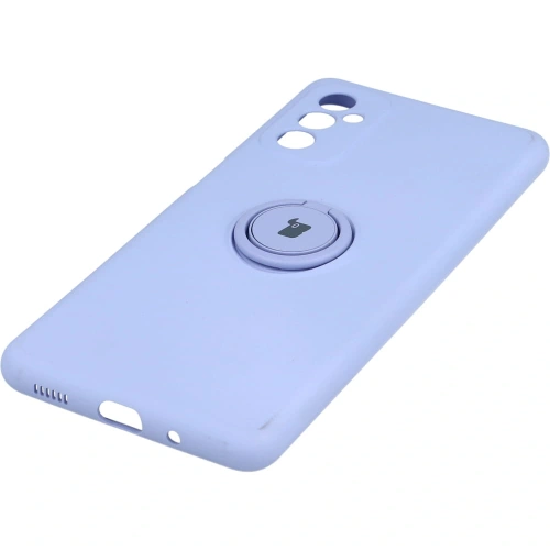 Etui Bizon Case Silicone Ring do Samsung Galaxy M52 fioletowe