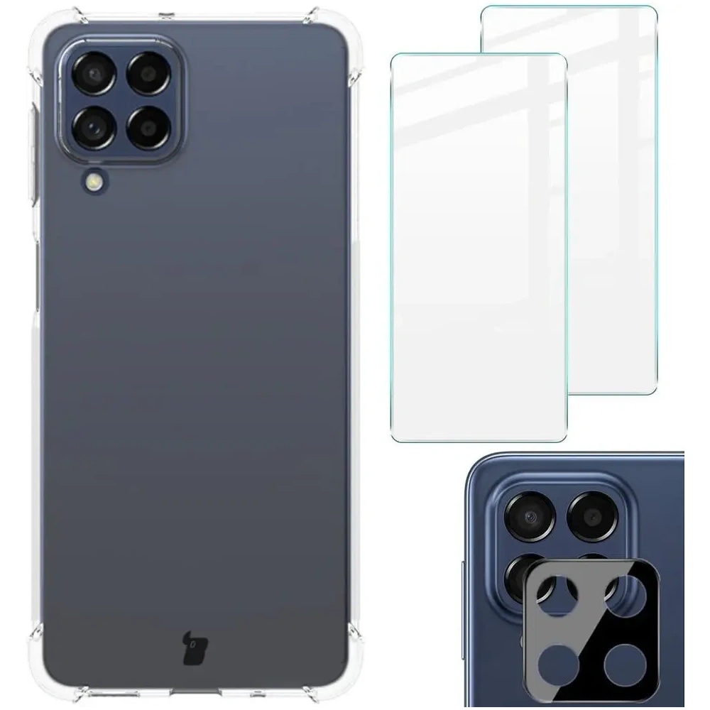 Hurtownia GSM - Bizon Case Clear Pack carcasă + 2x sticlă de protecție + sticlă pentru lentilă Samsung Galaxy M53 5G transparentă - BIZ7640 - {ean13} - Hurt