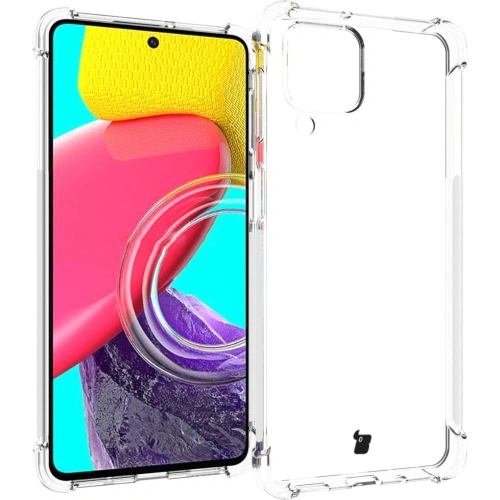 Etui + 2x szkło na ekran + szkło na obiektyw Bizon Case Clear Pack do Samsung Galaxy M53 5G przezroczyste