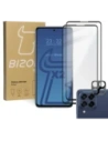 Bizon Glass Edge edzett üveg - [2 PACK] + lencsevédő Samsung Galaxy M53 5G fekete